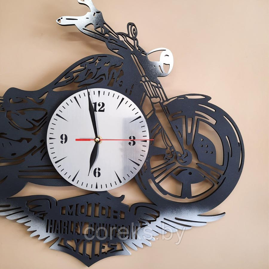 Часы настенные "Harlrey Davidson" (серебро) - фото 3 - id-p184848973