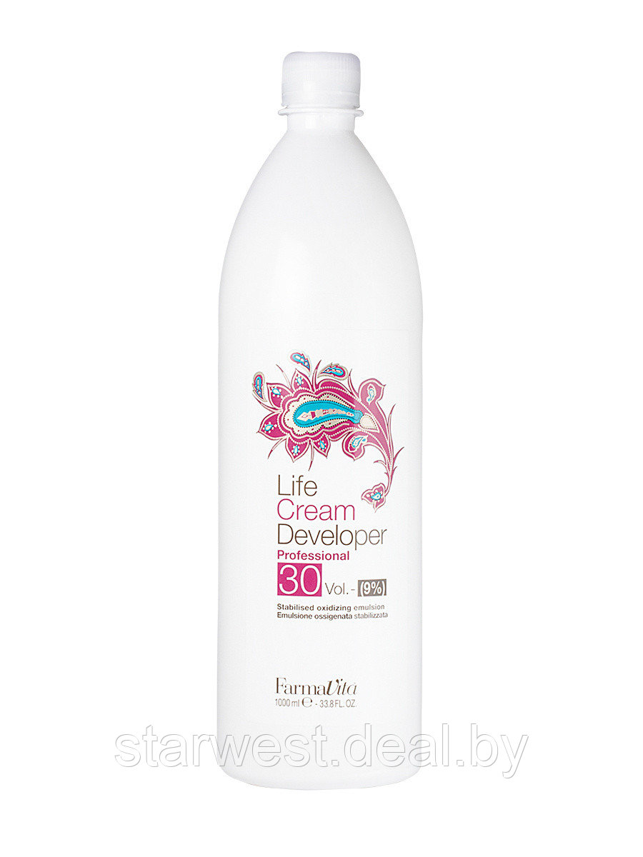 FarmaVita Life Cream Developer 30 VOL. (9%) 1000 мл Крем-оксидант / окислительная эмульсия - фото 1 - id-p184849603