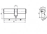 Цилиндровый механизм 80 (35x45) ключ/ключ (никель) ASTEX