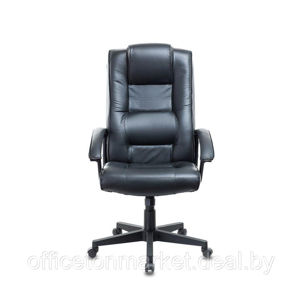 Кресло для руководителя "Бюрократ T-9906N/BLACK", кожа, пластик, черный - фото 2 - id-p170576612