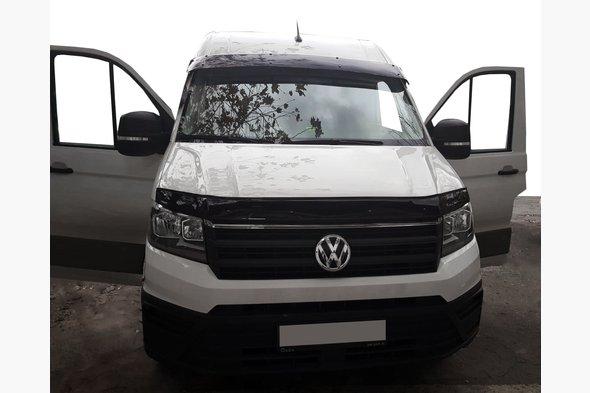 Дефлектор капота - мухобойка, VW Crafter 2018-, длинный VIP TUNING - фото 1 - id-p143773113