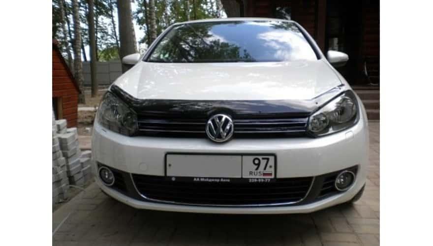 Дефлектор капота - мухобойка, VW Golf-6 2008-2012, VIP TUNING - фото 1 - id-p143773123