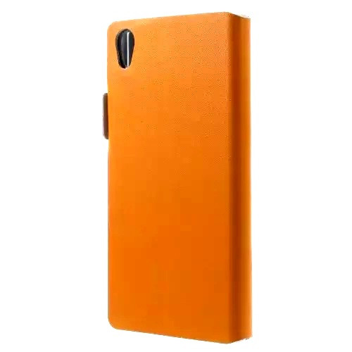 Чехол-книга Book Case для Sony Z3 (коричнево-оранжевый) кожаный - фото 2 - id-p184868099