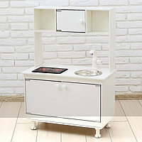 Игровая мебель "Кухонный гарнитур", световые и звуковые эффекты, цвет белый, интерактивная панель