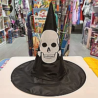 Карнавальная шляпа Колпак ведьмы с черепом