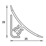 Плинтус для столешницы 25*25*3000мм Белый, фото 4