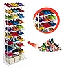 Полка для обуви металлическая (органайзер обувница) Amazing Shoe Rack,  30 пар - 10 полок. ЧЕРНАЯ, фото 5