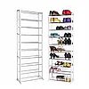 Полка для обуви металлическая (органайзер обувница) Amazing Shoe Rack,  30 пар - 10 полок. ЧЕРНАЯ, фото 7