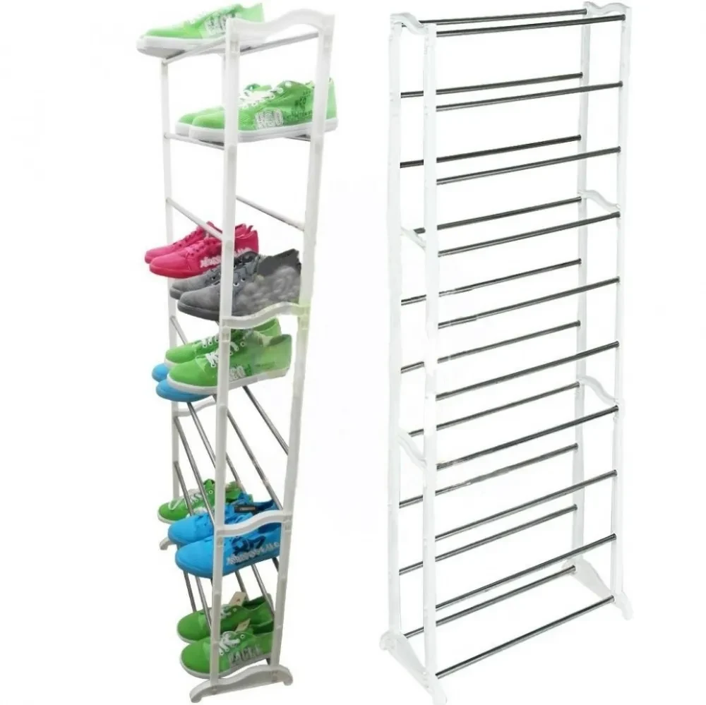 Полка для обуви металлическая (органайзер обувница) Amazing Shoe Rack, 30 пар - 10 полок. ЧЕРНАЯ - фото 8 - id-p184870872