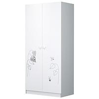 Шкаф French, двухсекционный, 190х89,8х50 см, цвет белый/серый