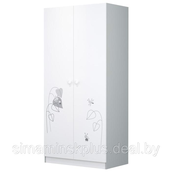 Шкаф French, двухсекционный, 190х89,8х50 см, цвет белый/серый - фото 1 - id-p184873593