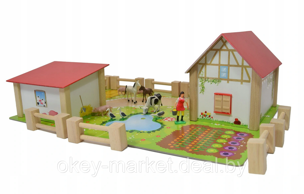 Игровой набор Eichhorn деревянная ферма 4308 - фото 4 - id-p184874763