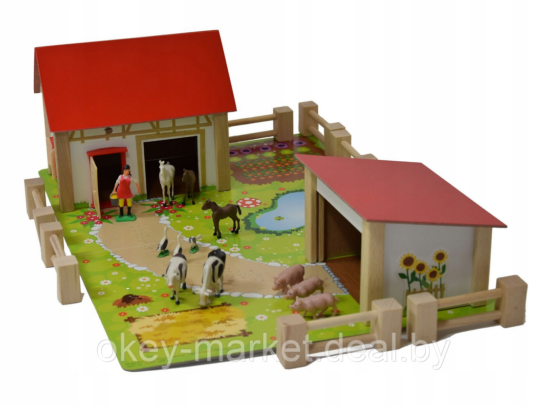 Игровой набор Eichhorn деревянная ферма 4308 - фото 7 - id-p184874763