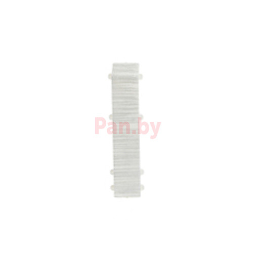 Соединитель для плинтуса ПВХ Cezar Hi-Line Prestige Алюминий брашированный белый (266) - фото 1 - id-p184877497