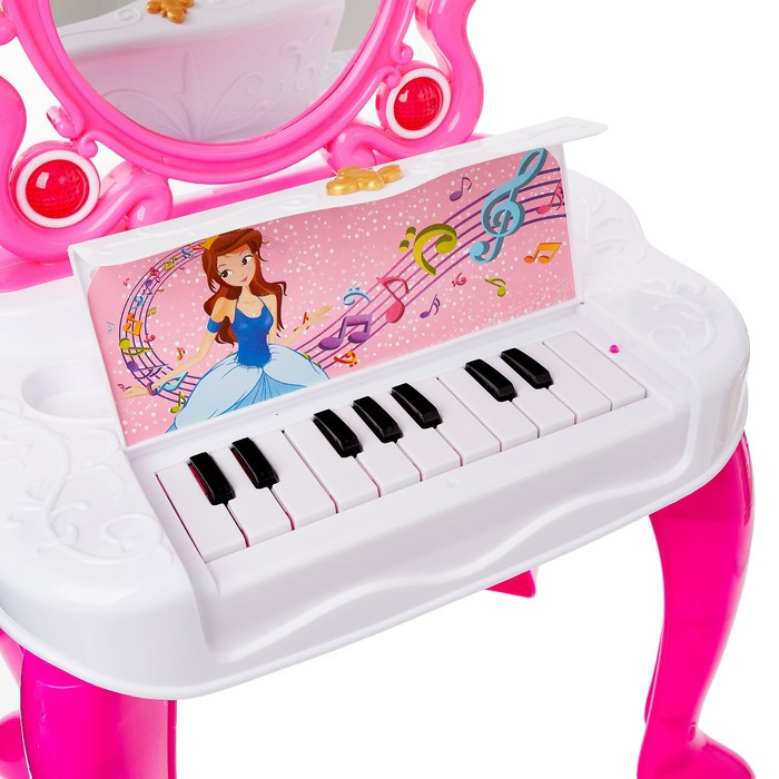 Игровой набор «Столик модницы с пианино», со стульчиком, свет, звук - фото 2 - id-p184879835