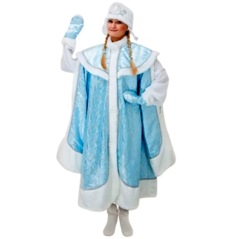 Карнавальный костюм для взрослых Снегурочка Боярская парча БОКА