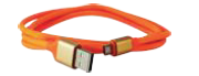Дата-кабель, ДК 13, USB - micro USB, 1 м, силиконовая оплетка, оранжевый, TDM - фото 1 - id-p184885901