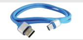 Дата-кабель, ДК 17, USB - USB Type-C, 1 м, силиконовая оплетка, голубой, TDM - фото 1 - id-p184885910