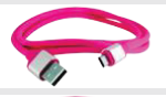 Дата-кабель, ДК 19, USB - micro USB, 1 м, силиконовая оплетка, розовый, TDM - фото 1 - id-p184885914