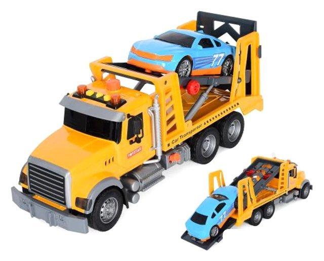 Грузовик JinJia Toys Эвакуатор с пневмоплатформой 666-56P
