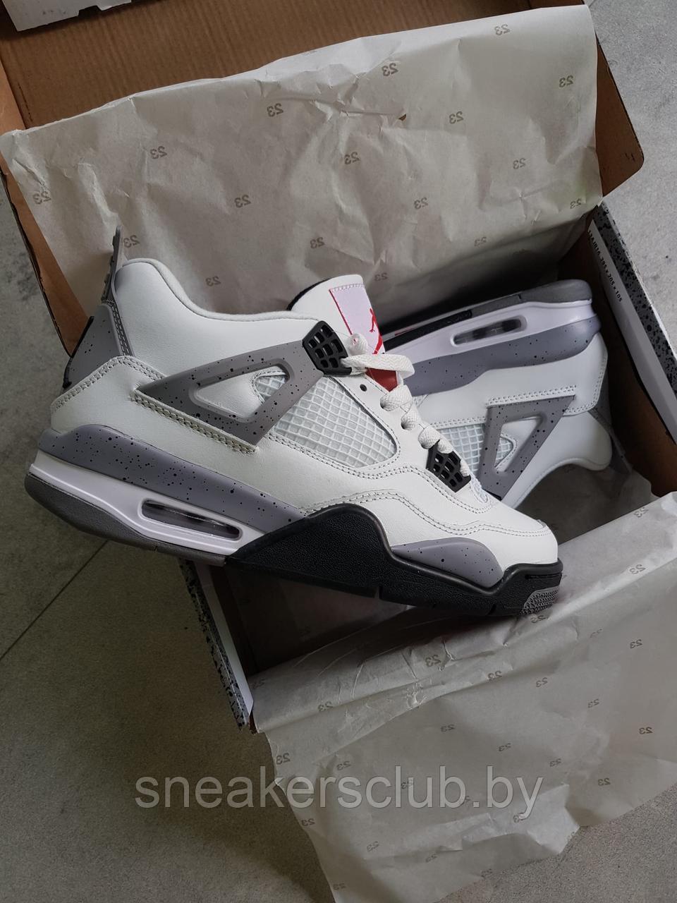 Кроссовки белые мужские Nike Jordan 4 / демисезонные / повседневные - фото 8 - id-p184889315