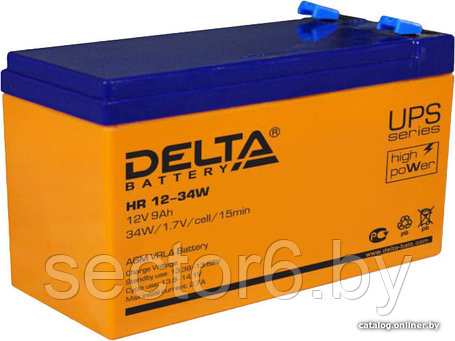 Аккумулятор для ИБП Delta HR 12-34W (12В/9 А·ч), фото 2