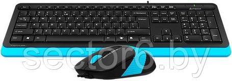 Клавиатура + мышь A4Tech Fstyler F1010 (черный/синий), фото 2