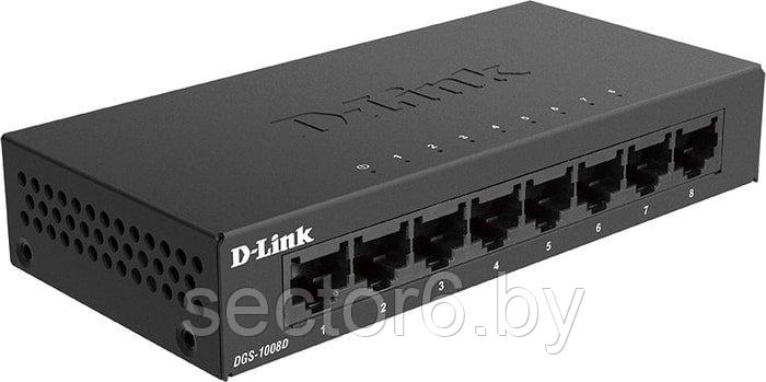 Неуправляемый коммутатор D-Link DGS-1008D/K2A - фото 2 - id-p184902837