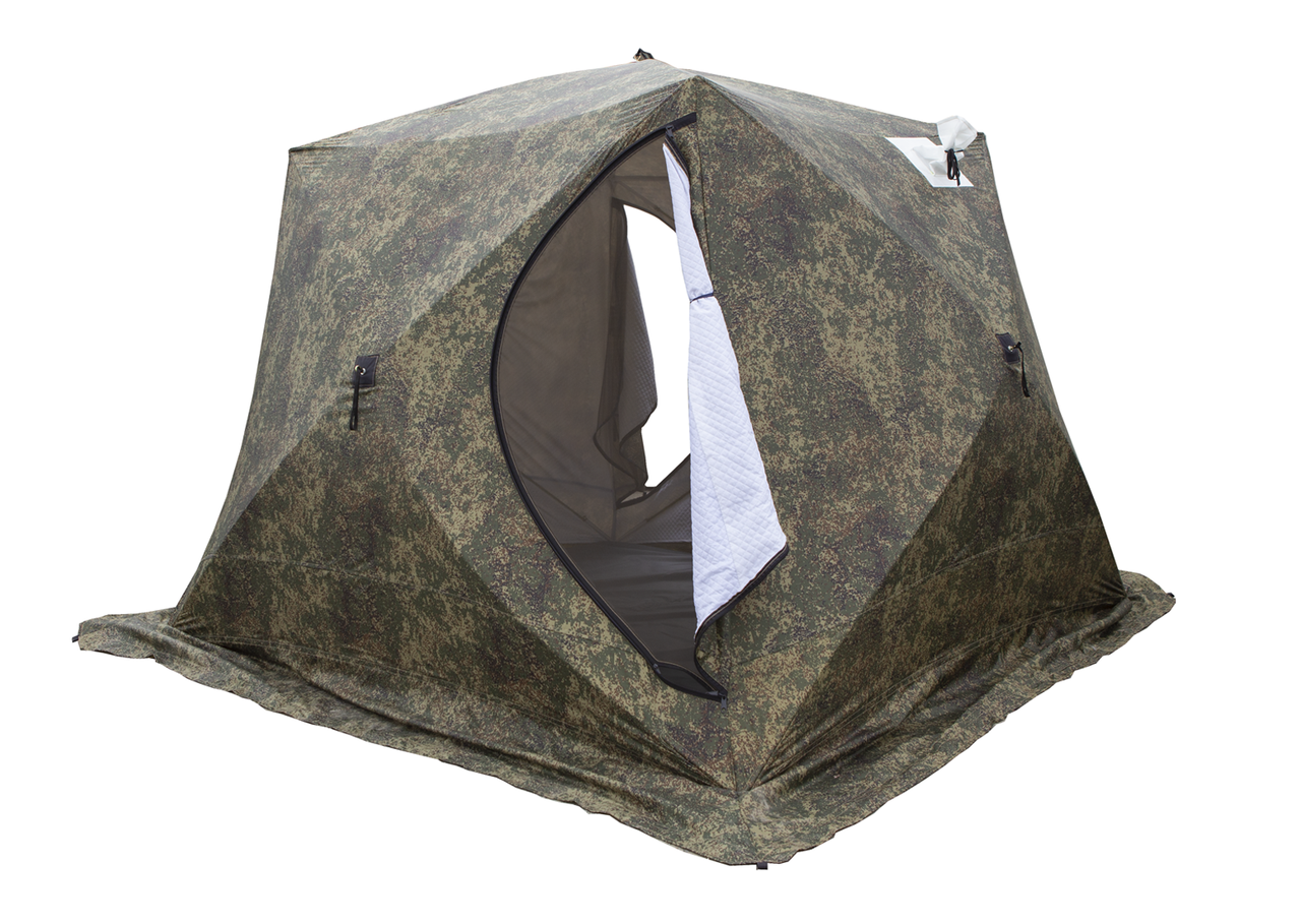 Палатка СТЭК КУБ 4 (трехслойная) камуфляж, москитная сетка - фото 3 - id-p184906933