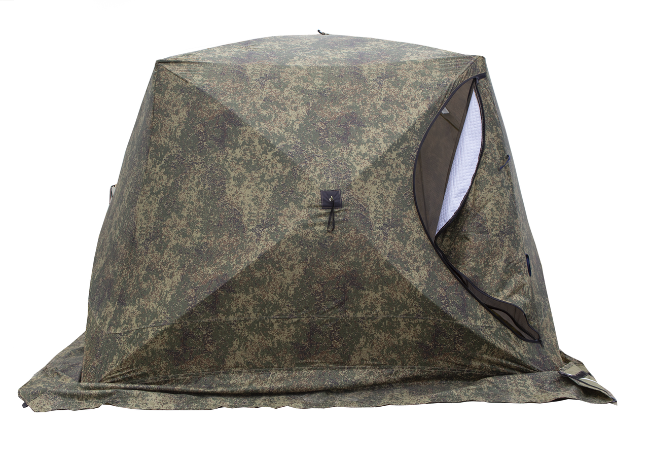 Палатка СТЭК КУБ 4 (трехслойная) камуфляж, москитная сетка - фото 1 - id-p184906933