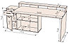Компьютерный стол Skill-3 (СК-14) антрацит фабрика Интерлиния - 2 варианта цвета, фото 5