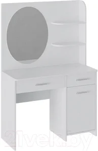 Туалетный столик с зеркалом ТриЯ Эвита (белый глянец)