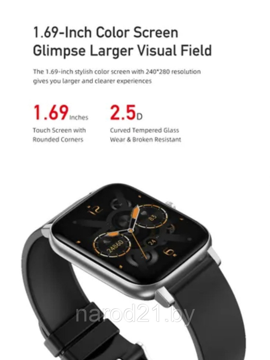 Умные часы Smart Watch AWEI H6 (цвет черный) - фото 2 - id-p147681426