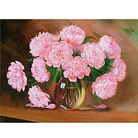 Алмазная живопись 50*65 см, розовый букет