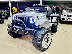 Детский электромобиль RiverToys T222TT 4WD (белый) Jeep Полноприводный