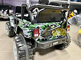 Детский электромобиль RiverToys T222TT 4WD (камуфляж) Jeep Полноприводный, фото 3
