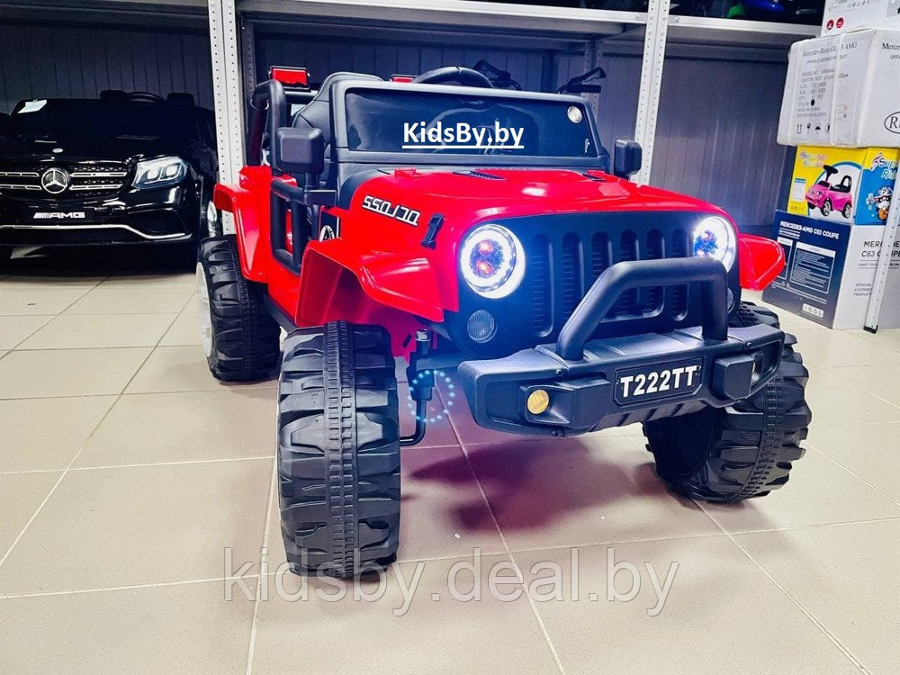 Детский электромобиль RiverToys T222TT 4WD (красный) Jeep Полноприводный - фото 6 - id-p184973274