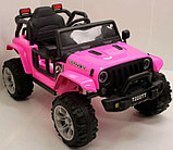 Детский электромобиль RiverToys T222TT 4WD (розовый) Jeep Полноприводный, фото 2