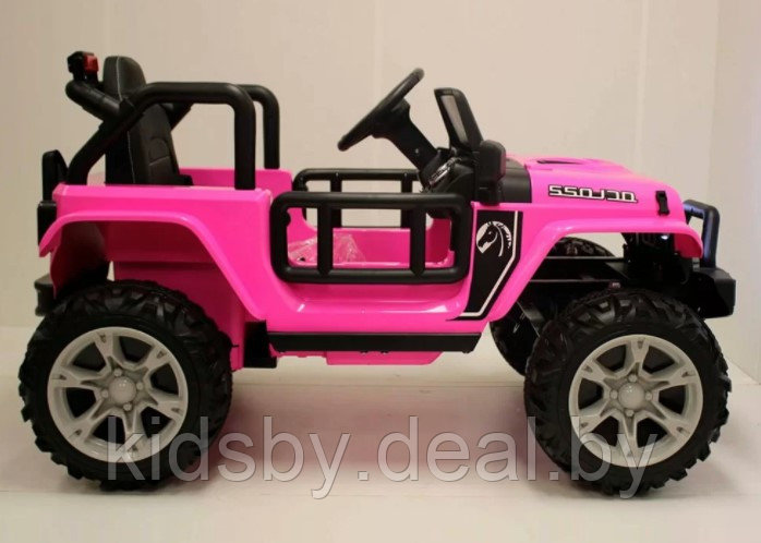 Детский электромобиль RiverToys T222TT 4WD (розовый) Jeep Полноприводный - фото 3 - id-p184973275