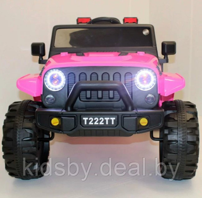 Детский электромобиль RiverToys T222TT 4WD (розовый) Jeep Полноприводный - фото 4 - id-p184973275