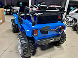 Детский электромобиль RiverToys T222TT 4WD (синий) Jeep Полноприводный, фото 2