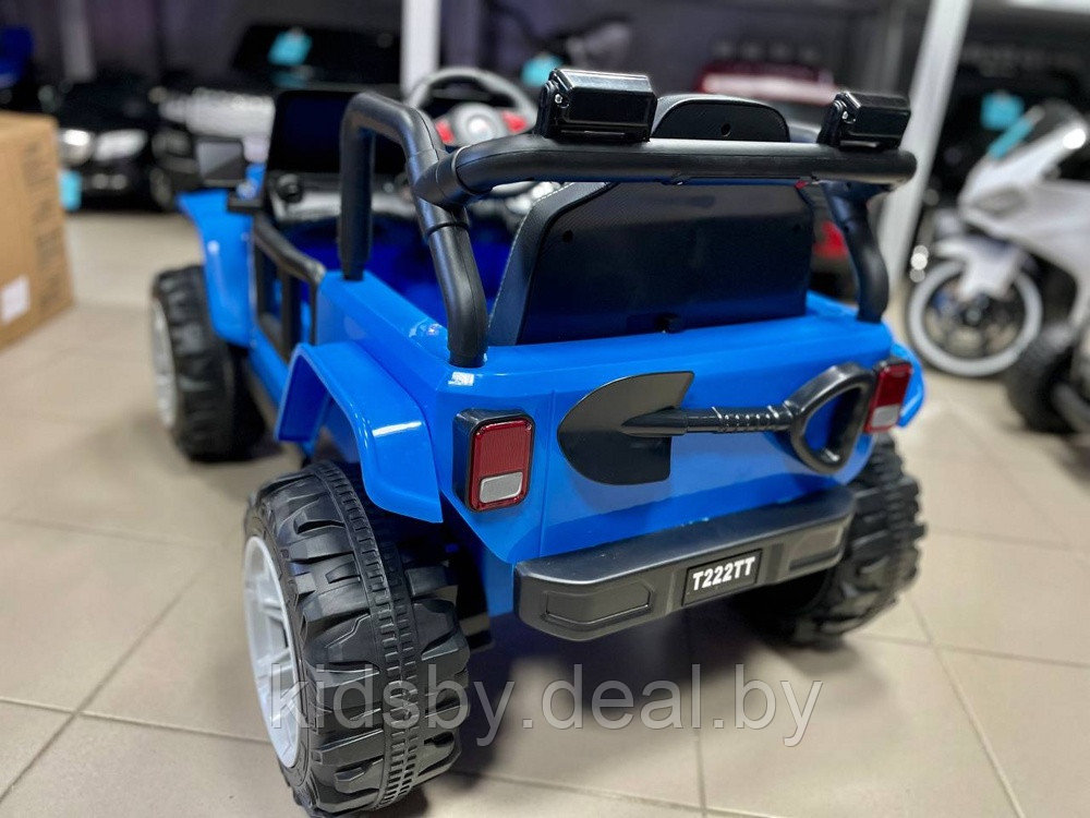 Детский электромобиль RiverToys T222TT 4WD (синий) Jeep Полноприводный - фото 2 - id-p184973276