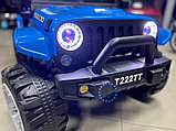 Детский электромобиль RiverToys T222TT 4WD (синий) Jeep Полноприводный, фото 6