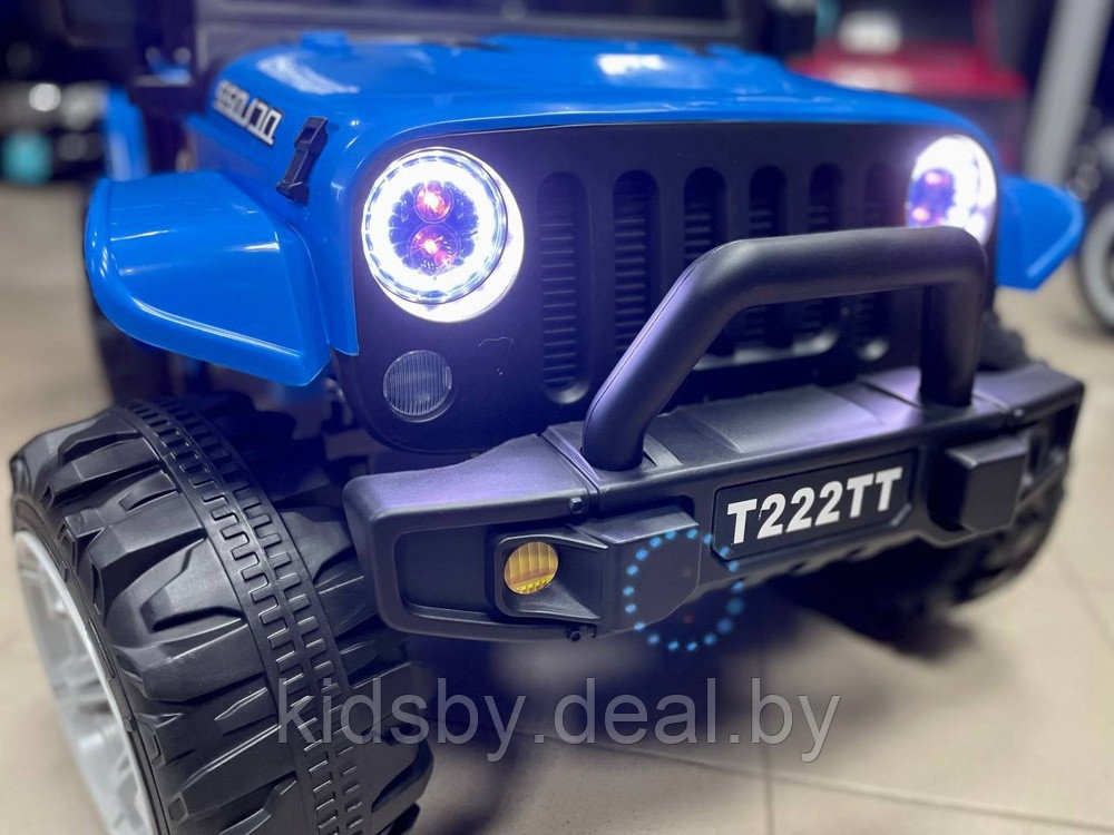 Детский электромобиль RiverToys T222TT 4WD (синий) Jeep Полноприводный - фото 6 - id-p184973276