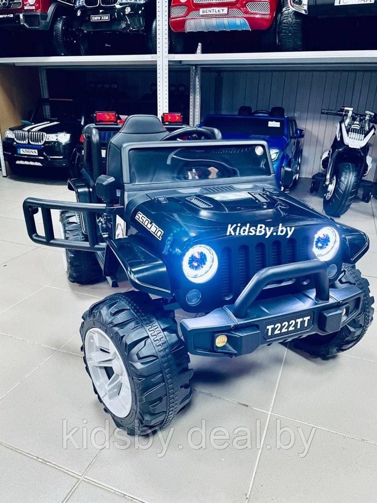 Детский электромобиль RiverToys T222TT 4WD (черный) Jeep Полноприводный - фото 6 - id-p184973277
