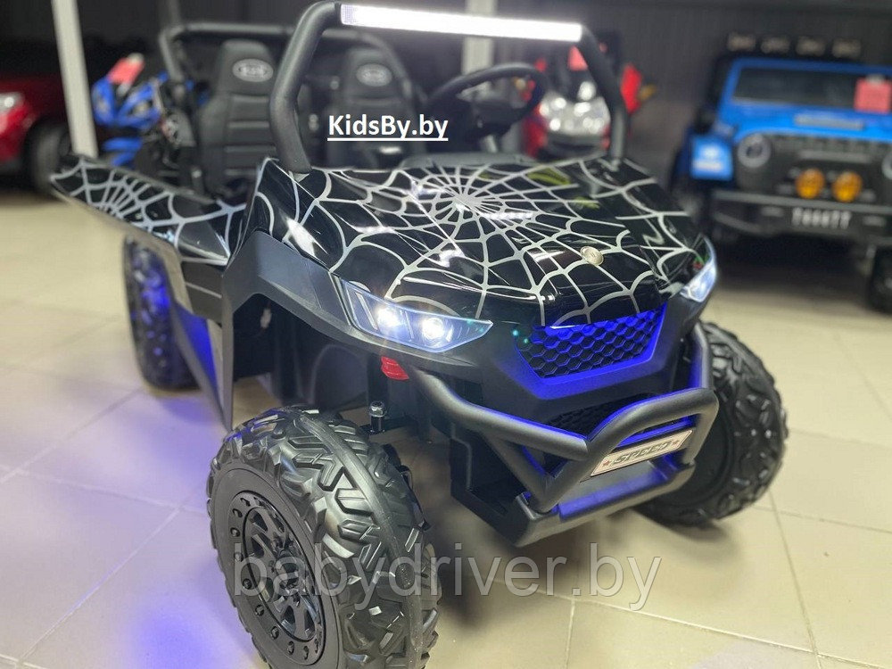 Детский электромобиль RiverToys T777TT 4WD (черный паук) Buggy Полноприводный, двухместный