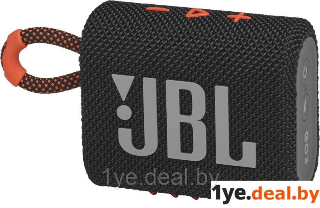 Беспроводная колонка JBL Go 3 (черный/оранжевый) - фото 1 - id-p184973418