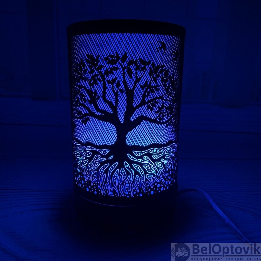 Металлический ультразвуковой увлажнитель Iron Art Led Color Lamp (Аромадиффузор светодиодный) Черный Сказочный - фото 2 - id-p184976387