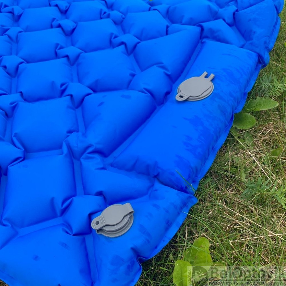 Туристический сверхлегкий матрас со встроенным насосом SLEEPING PAD и воздушной подушкой Оранжевый - фото 8 - id-p184855357