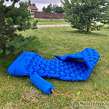 Туристический сверхлегкий матрас со встроенным насосом SLEEPING PAD и воздушной подушкой  Зеленый, фото 6